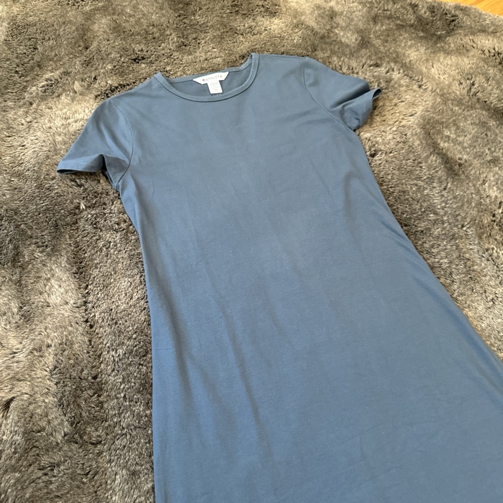 Athleta Blue Short Sleeve Dress
